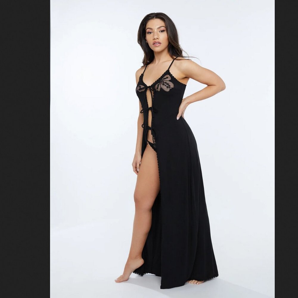 NWT Savage X Fenty A Peek Behind the Lace Maxi Slip